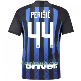 Camisolas de Futebol Inter de Milão Perisic 44 Equipamento Principal 2018/19 Manga Curta
